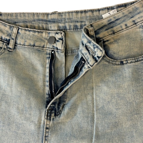 Womens Bootcut Jeans Light Wash Acid Wash Denim Size L - Picture 2 of 9